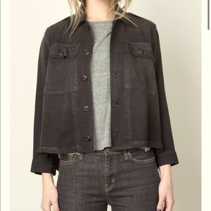 AMO army shirt jacket washed black Oversized boxy size small